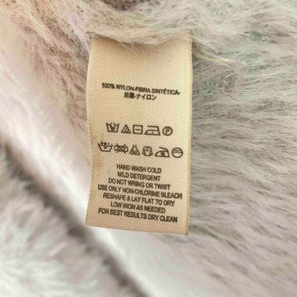 Free People Cozy Fuzzy Faux Fur Cardigan in Silver Cloud Womens Size L - Picture 5 of 10